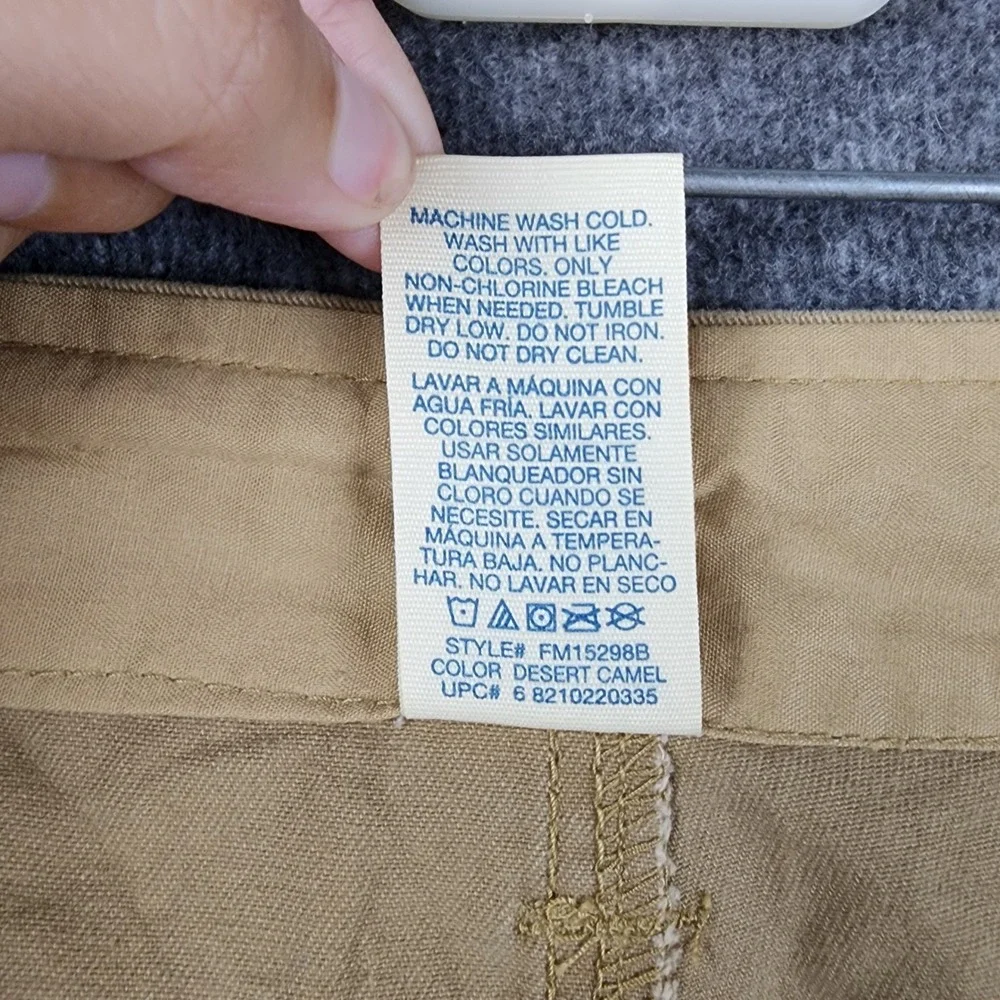 Faded Glory Cargo Shorts Mens 46 Desert Camel Cotton Utility‎ Pockets FM15298B